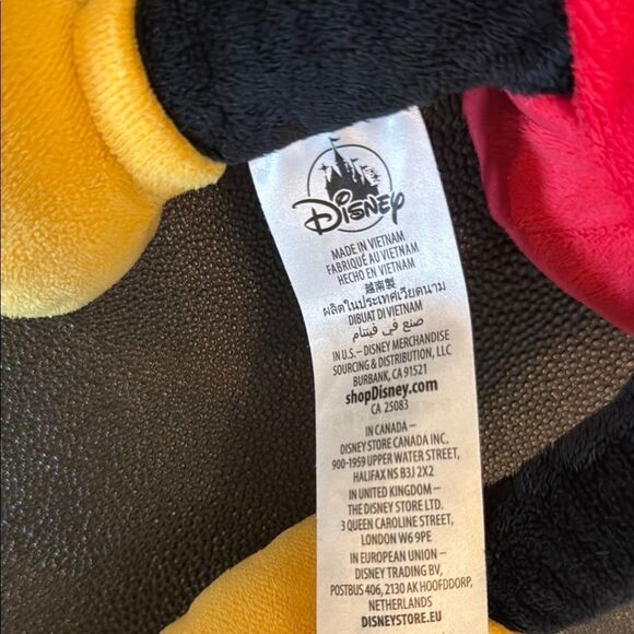 Disney Mickey Mouse Stuffed Animal Black and Red - Picture 2 of 8